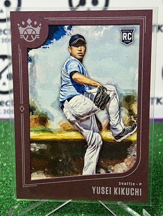 2019 PANINI DIAMOND KINGS YUSEI KIKUCHI # 112 ROOKIE PLUM FRAME SEATTLE MARINERS BASEBALL CARD