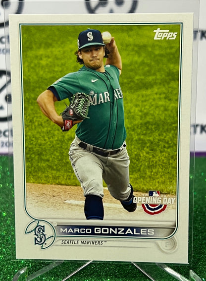 2022 TOPPS OPENING DAY MARCO GONZALES # 157 SEATTLE MARINERS BASEBALL CARD