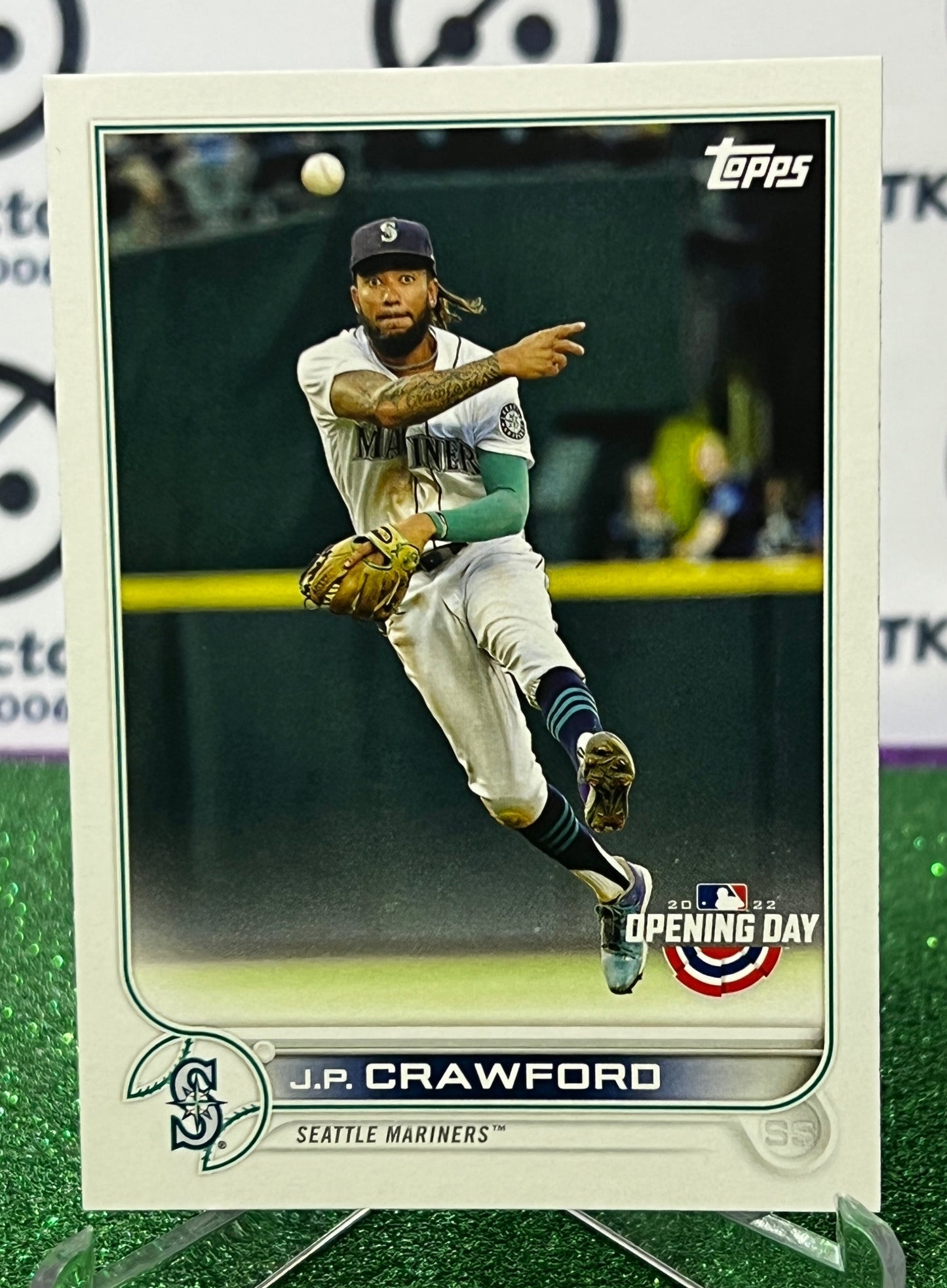 2022 TOPPS OPENING DAY J.P. CRAWFORD # 67 SEATTLE MARINERS BASEBALL CARD