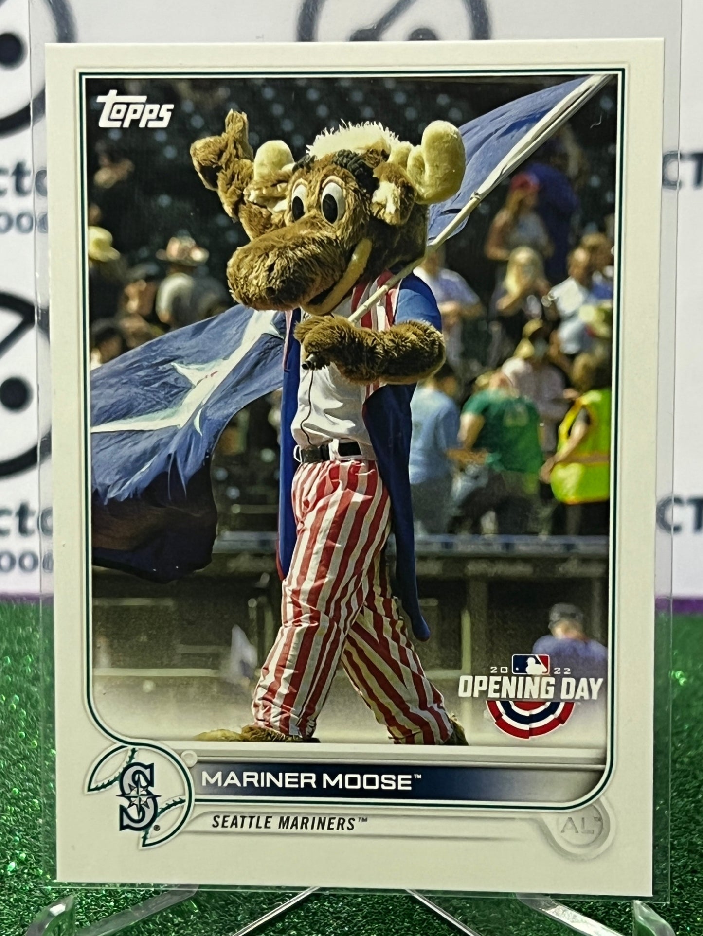 2022 TOPPS OPENING DAY MARINER MOOSE # M-19 MASCOT SEATTLE MARINERS BASEBALL CARD