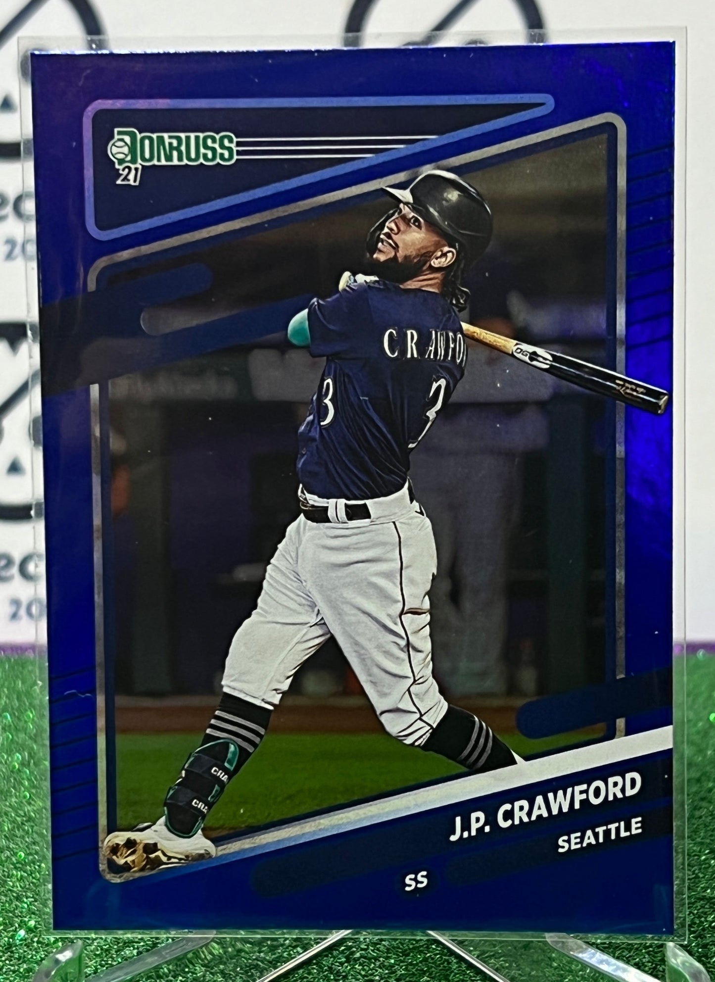 2021 PANINI DONRUSS J.P. CRAWFORD # 65 BLUE SEATTLE MARINERS BASEBALL CARD