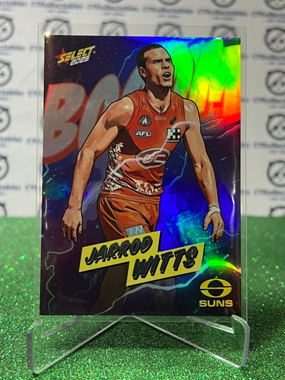 2025 AFL SELECT FOOTY STARS JARROD WITTS # BM108 BOOM /360 GOLD COAST SUNS