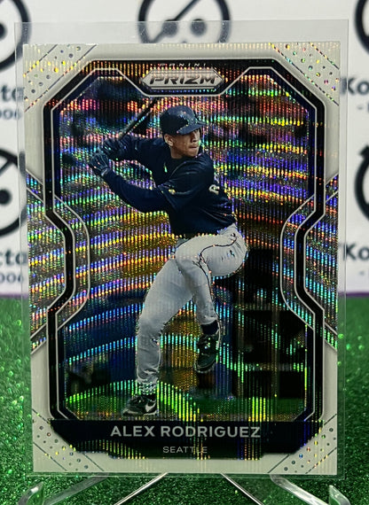 2021 PANINI PRIZM ALEX RODRIGUEZ # 195 WHITE PRIZM SEATTLE MARINERS BASEBALL CARD