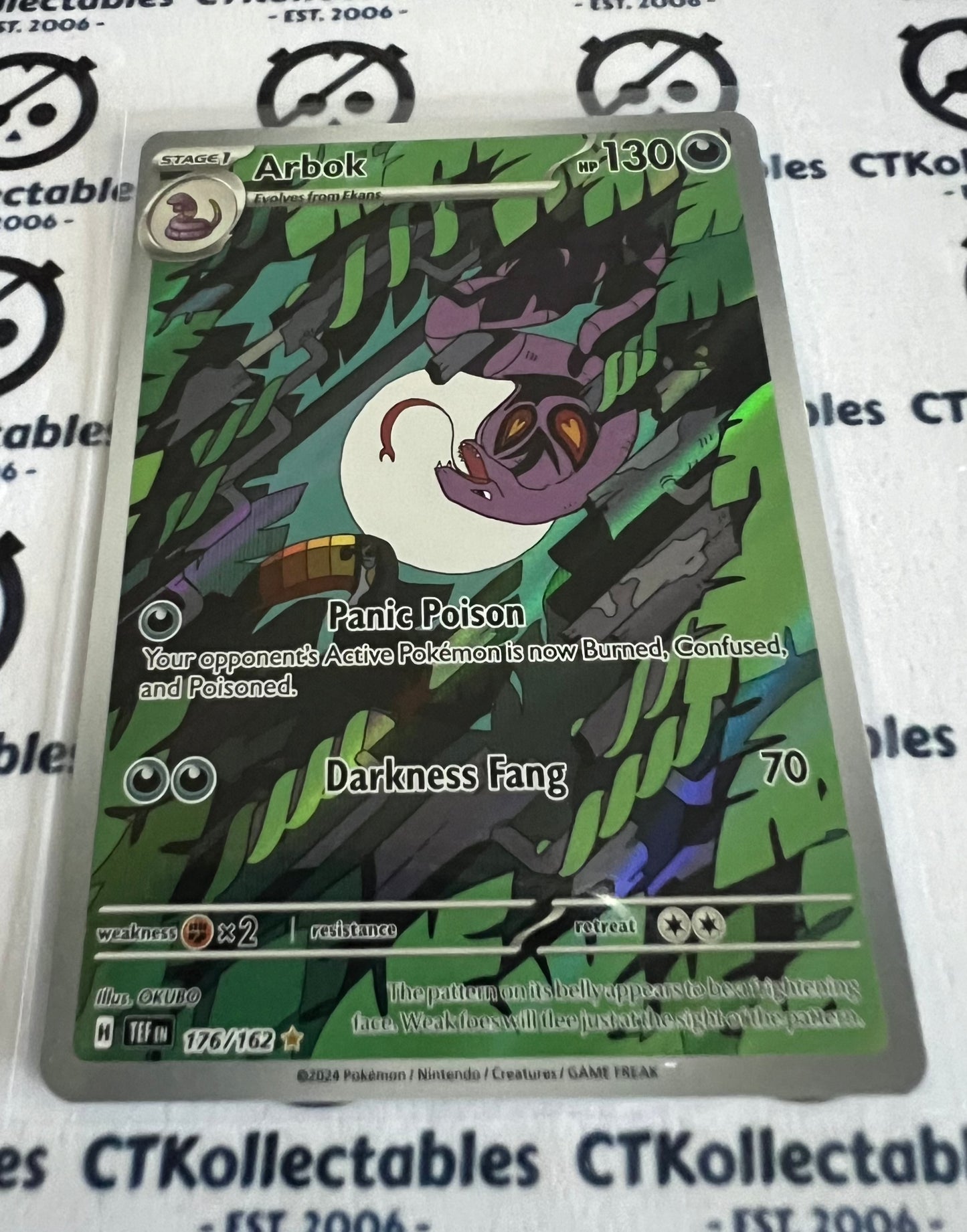 2024 TEMPORAL FORCES ARBOK # 176/162  FULL ART RARE FOIL POKEMON CARD