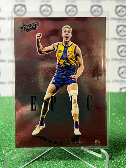 2025 AFL SELECT FOOTY STARS OSCAR ALLEN # ER81 EPIC WEST COAST EAGLES CARD