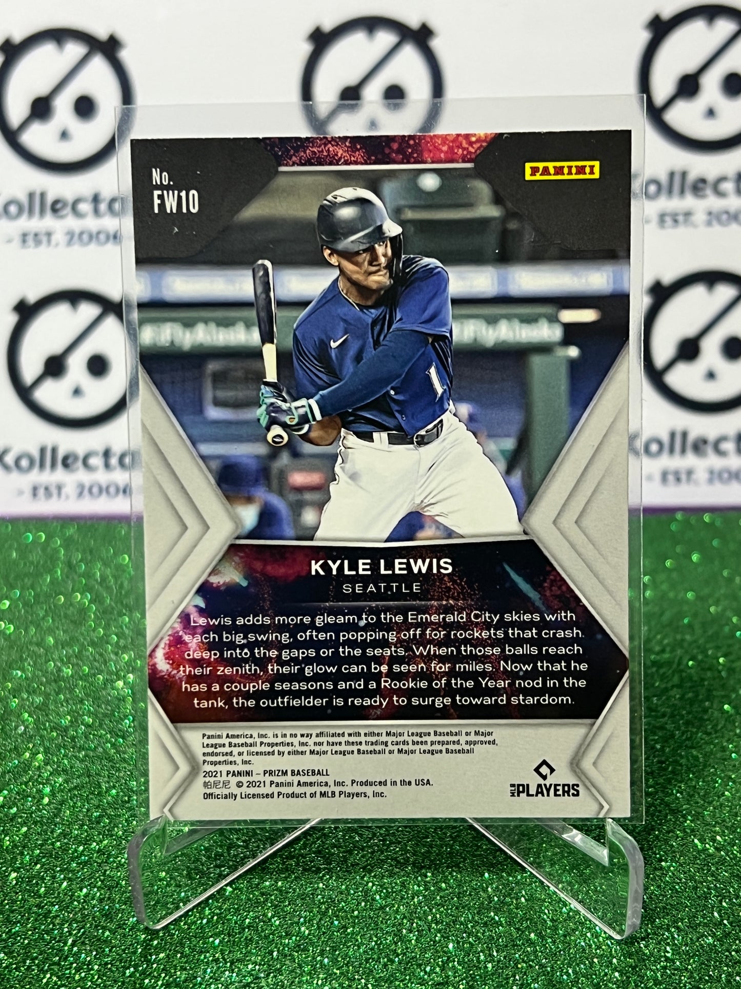 2021 PANINI PRIZM KYLE LEWIS # FW10 FIREWORKS SEATTLE MARINERS BASEBALL CARD