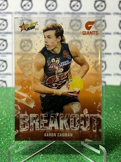 2025 AFL SELECT FOOTY STARS AARON CADMAN # B36 BREAKOUT GWS GIANTS CARD