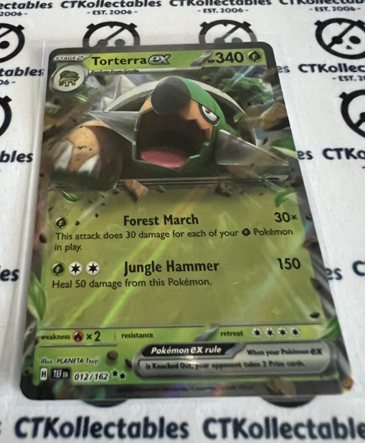 2024 TEMPORAL FORCES TORTERRA EX # 012/162  DOUBLE RARE FOIL POKEMON CARD