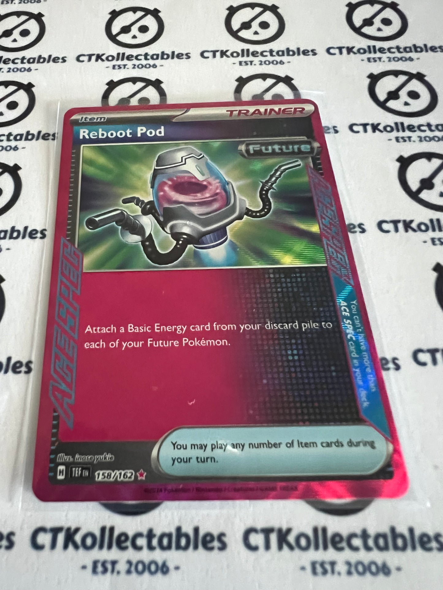 2024 TEMPORAL FORCES REBOOT POD # 158/162  ACE SPEC FOIL POKEMON CARD