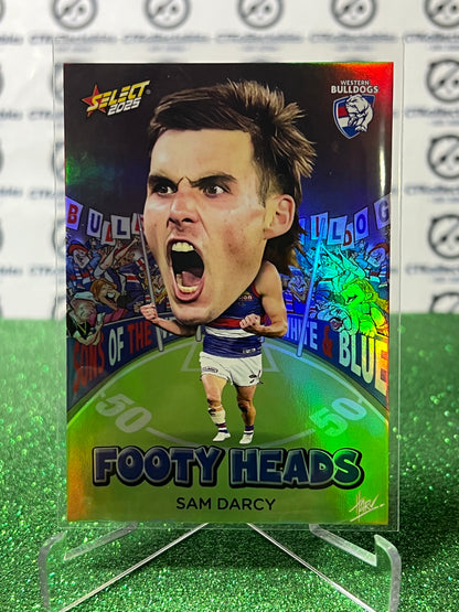 2025 AFL SELECT FOOTY STARS SAM DARCY # FH104 FOOTY HEADS WESTERN BULLDOGS CARD
