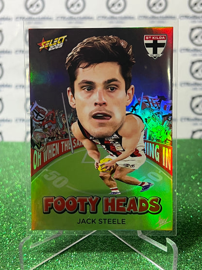 2025 AFL SELECT FOOTY STARS JACK STEELE # FH89 FOOTY HEADS ST KILDA SAINTS CARD