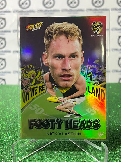 2025 AFL SELECT FOOTY STARS NICK VLASTUIN # FH84 FOOTY HEADS RICHMOND TIGERS CARD
