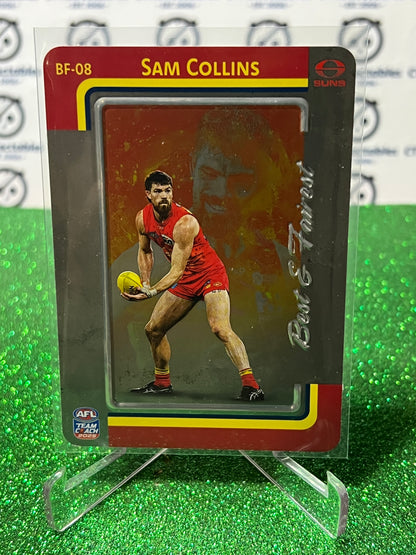 2025 AFL TEAM COACH SAM COLLINS # BF-08 BEST & FAIREST GOLD COAST SUNS CARD