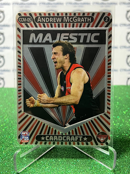 2025 AFL TEAMCOACH ANDREW MCGRATH # CCM-05 MAJESTIC ESSENDON BOMBERS CARD