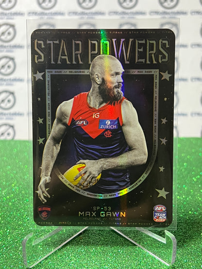 2025 AFL TEAMCOACH MAX GAWN # SP-53 STAR POWERS MELBOURNE DEMONS CARD
