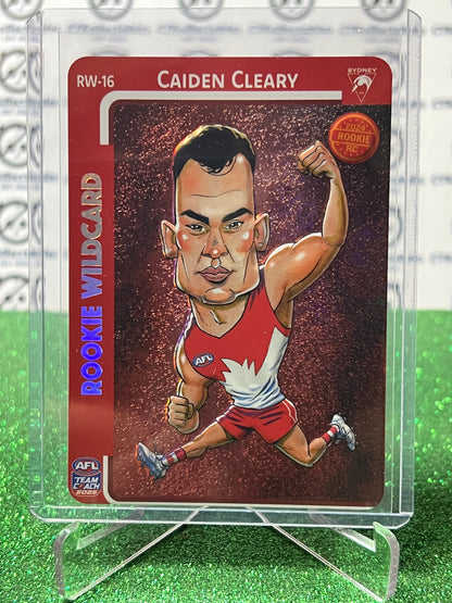 2025 AFL TEAMCOACH CAIDEN CLEARY # RW-16 ROOKIE WILDCARD SYDNEY SWANS CARD