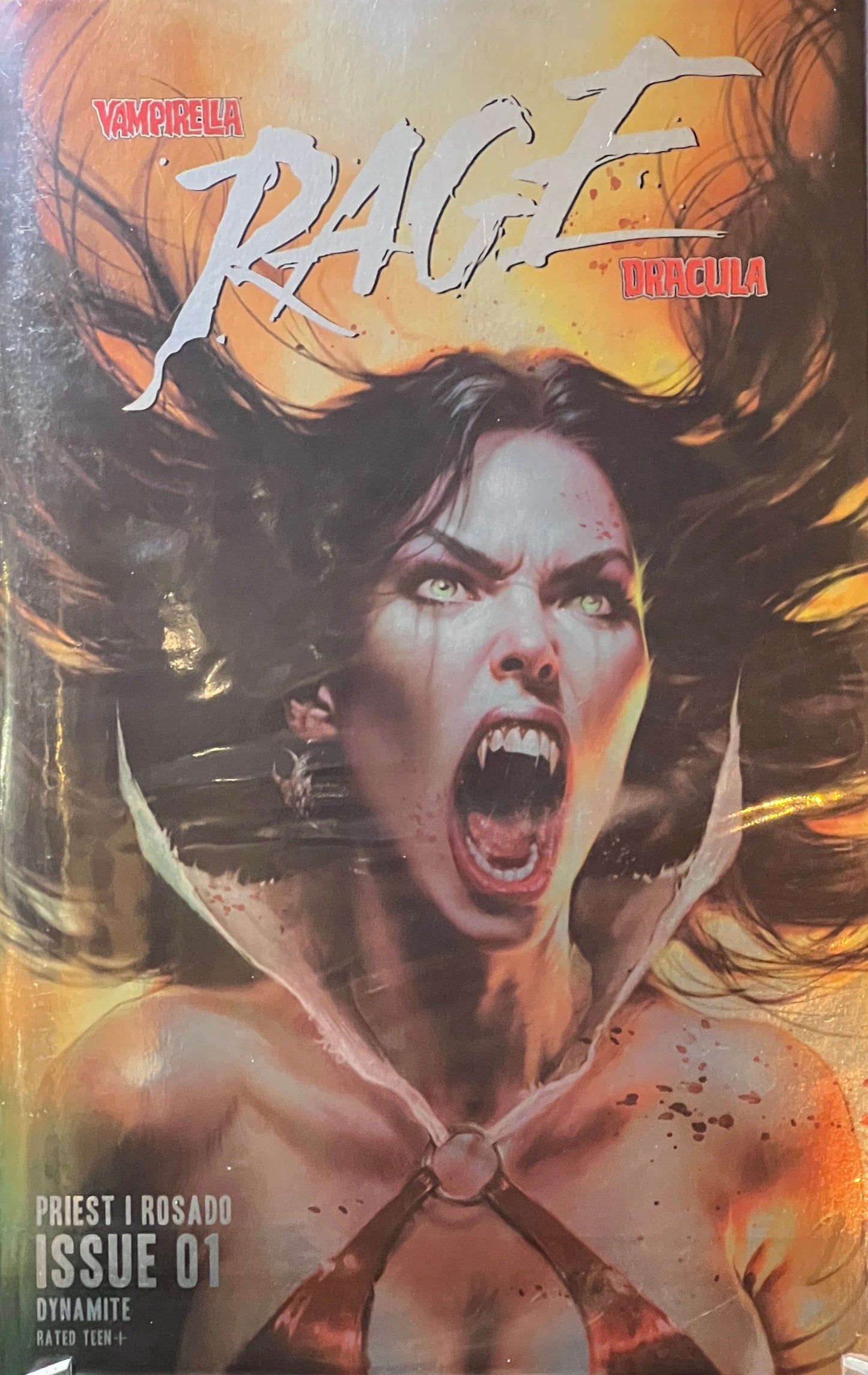 VAMPIRELLA  DRACULA RAGE # 01 DYNAMITE COMICS SEXY VARIANT V FOIL COVER 2023