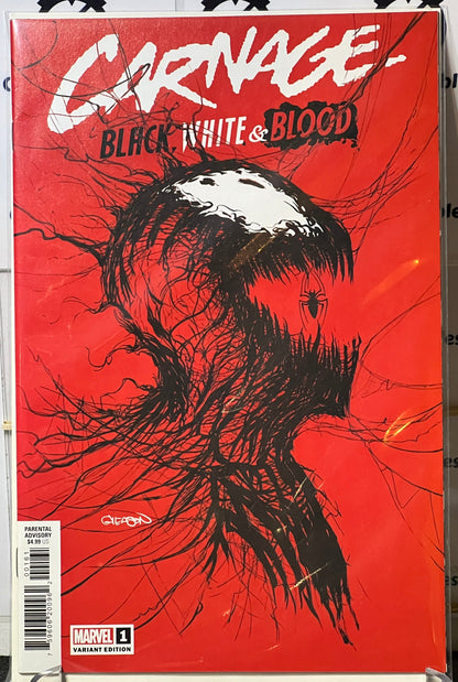 CARNAGE BLACK, WHITE & BLOOD # 1  VARIANT EDITION  MARVEL  NM / VF COMIC BOOK 2021