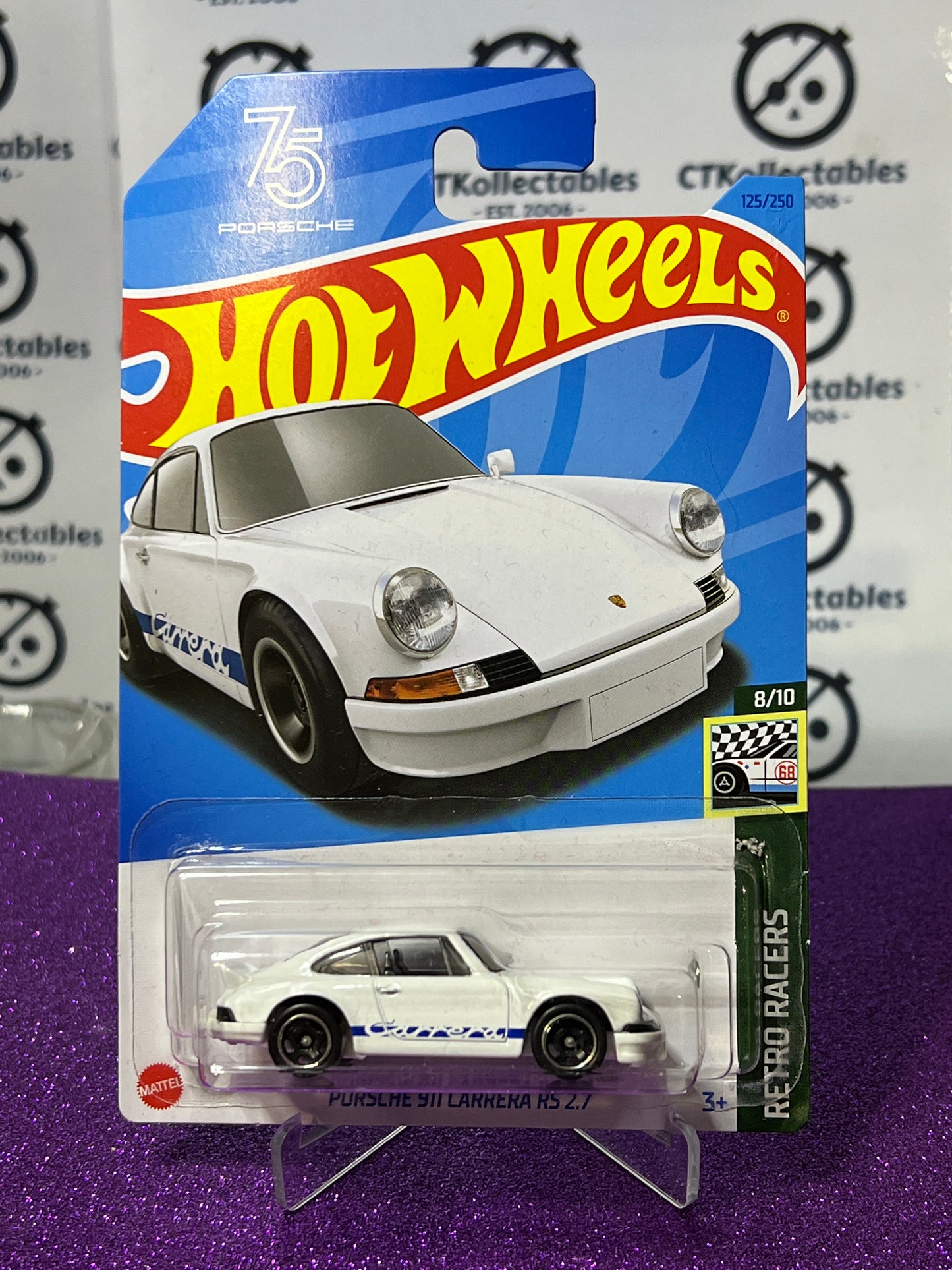 HOT WHEELS MATTEL PORSCHE 911 CARRERA R5  8/10  RETRO RACERS 125/250 -  2021