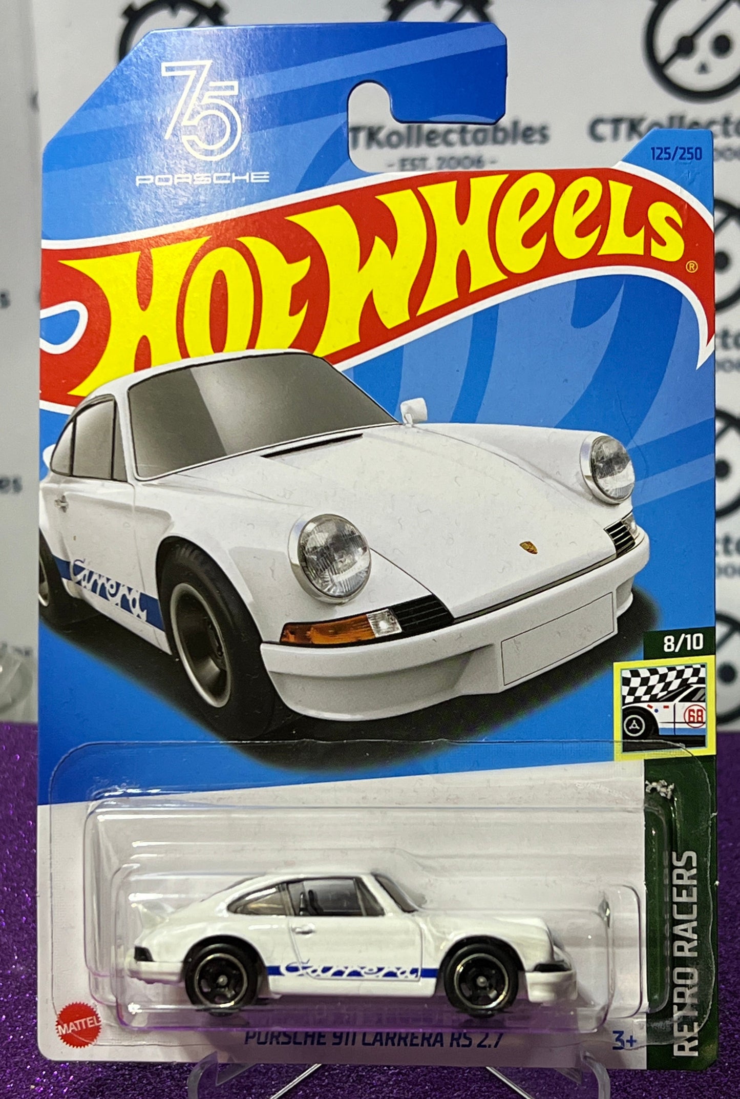 HOT WHEELS MATTEL PORSCHE 911 CARRERA R5  8/10  RETRO RACERS 125/250 -  2021