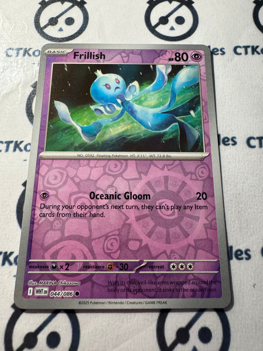Frillish Reverse Holo Scarlet & Violet White Flare #044/086 Pokemon