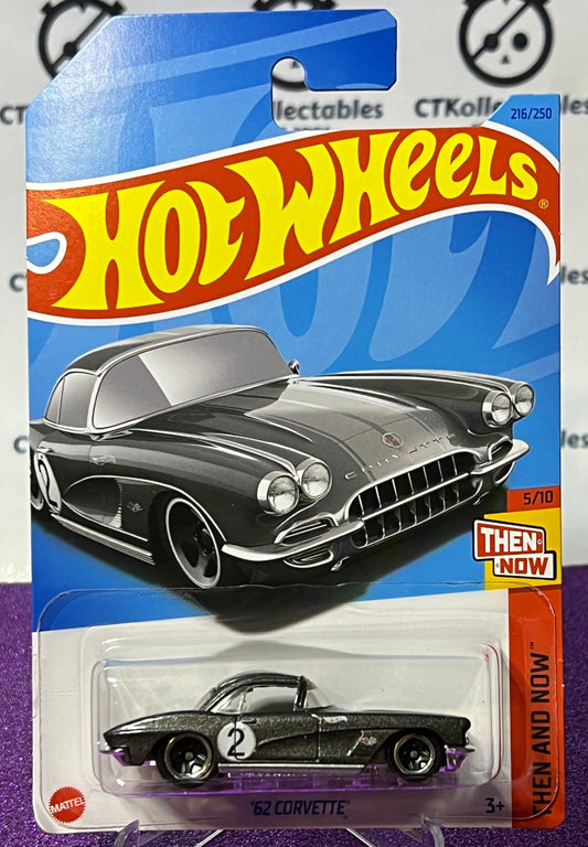 HOT WHEELS MATTEL '62 CORVETTE 5/10  THEN AND NOW 216/250 -  2021