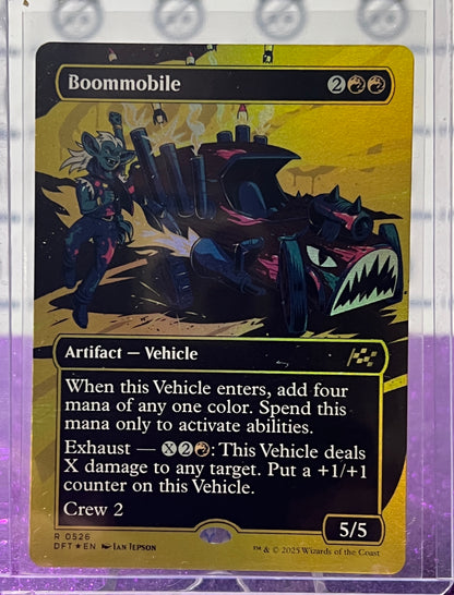 2025 MAGIC THE GATHERING AETHERDRIFT BOOMMOBILE # R 0526 GOLD FOIL ARTIFACT CARD