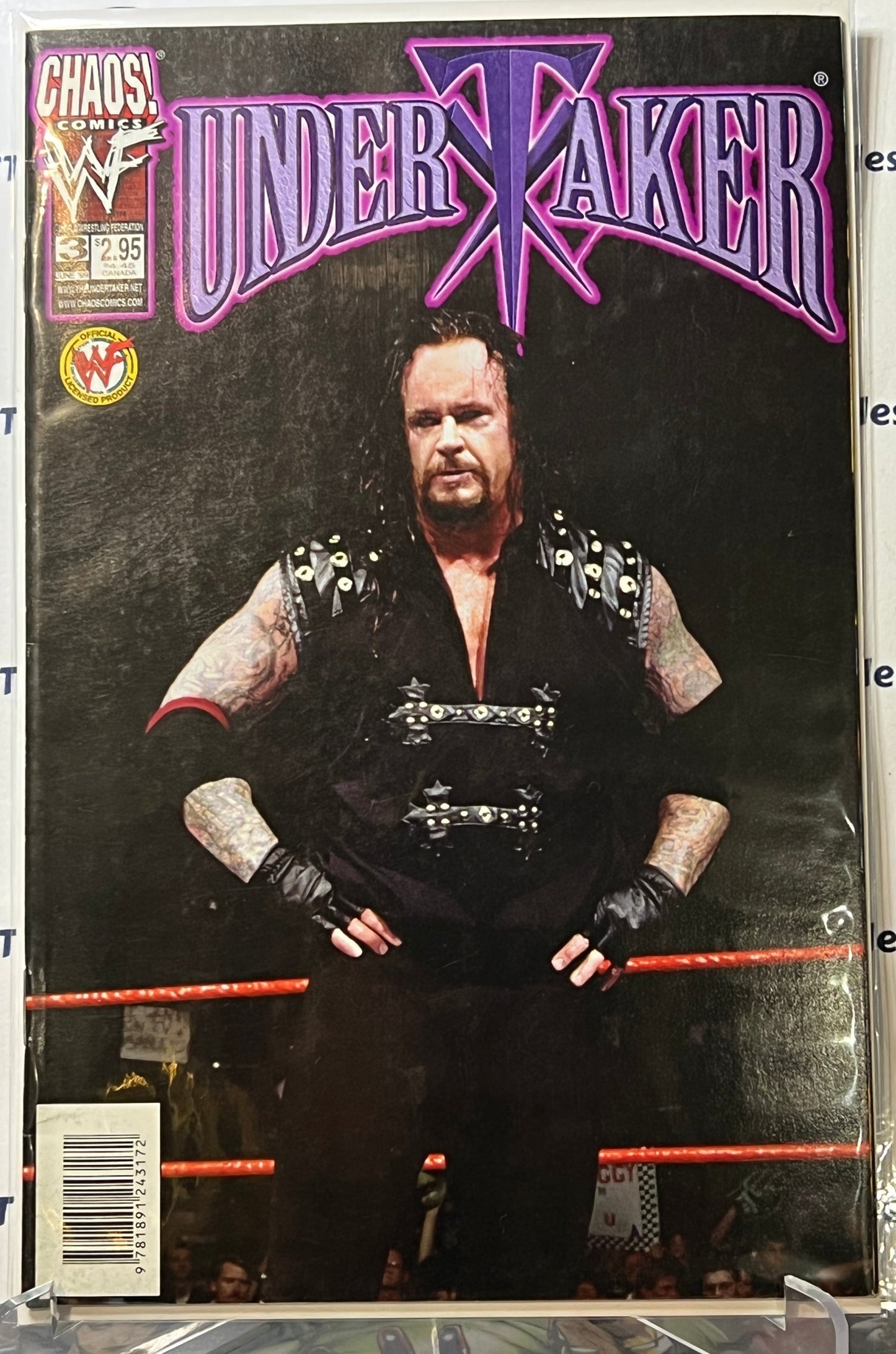 UNDER TAKER # 3 CHAOS COMICS PHOTO COVER COMIC BOOK 1999