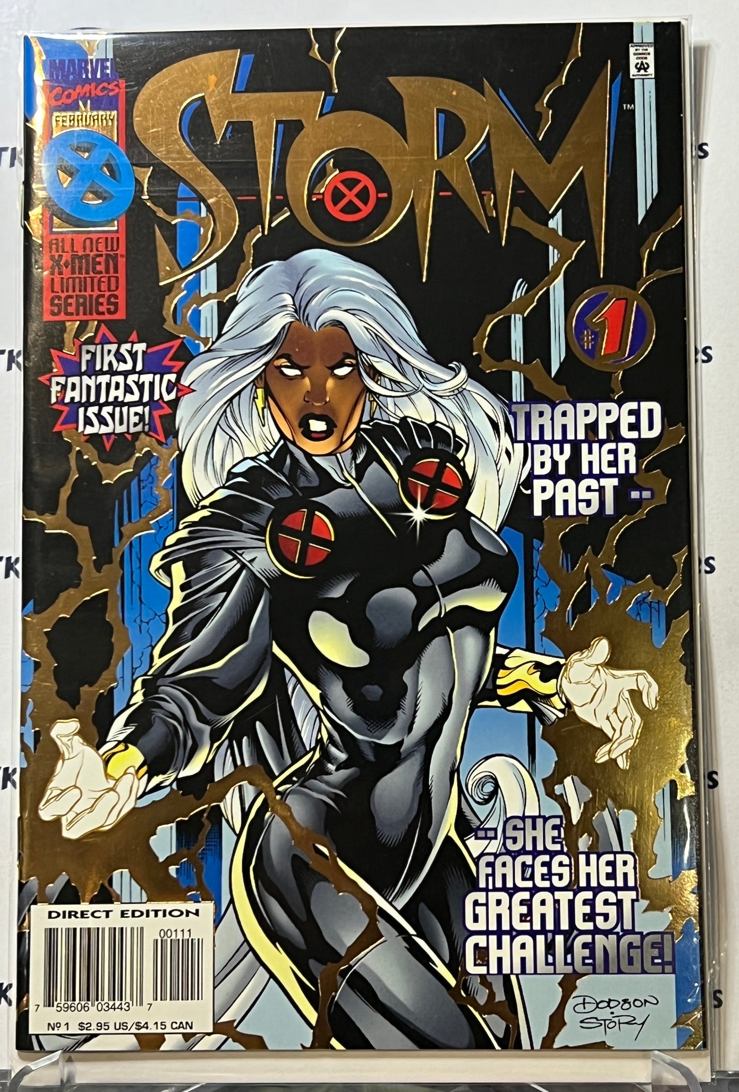 STORM # 1 VARIANT FOIL EMBOSSED MARVEL X-MEN NM / VF COMIC BOOK 1996