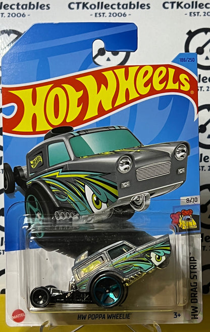HOT WHEELS  MATTEL HW POPPA WHEELIE 8/10  HW DRAG STRIP 186/250 - 2021