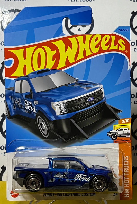 HOT WHEELS  MATTEL FORD F-150 LIGHTNING 9/10 HW HOT TRUCKS 226/250 BLUE- 2021