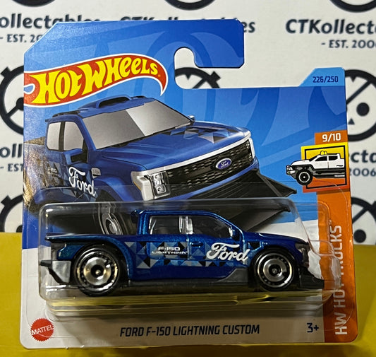 HOT WHEELS  MATTEL FORD F-150 LIGHTNING 9/10 HW HOT TRUCKS 226/250 BLUE- 2021