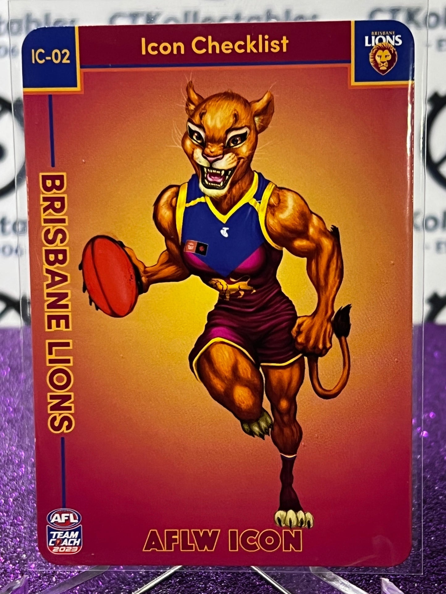 2023 AFLW TEAMCOACH CHECKLIST # IC-02 ICON CARD BRISBANE LIONS