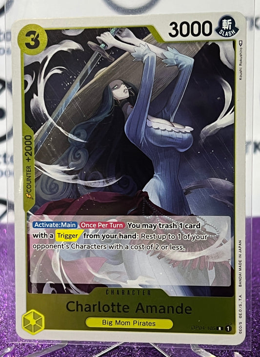 ONE PIECE CHARLOTTE AMANDE  # OP04-105 RARE FOIL CARD 2023