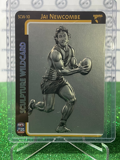 2025 AFL TEAMCOACH JAI NEWCOMBE # SCW-10 SCULPTURE WILDCARD SILVER HAWTHORN HAWKS CARD