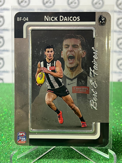 2025 AFL TEAMCOACH NICK DAICOS # BF-04 BEST & FAIREST COLLINGWOOD MAGPIES CARD