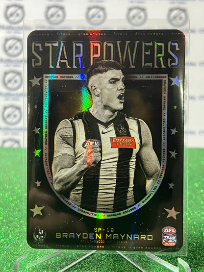 2025 AFL TEAMCOACH BRAYDEN MAYNARD # SP-18 STAR POWERS COLLINGWOOD MAGPIES CARD