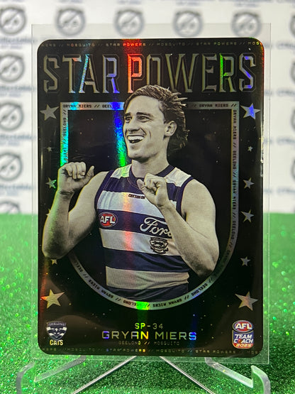 2025 AFL TEAMCOACH GRYAN MIERS # SP-34 STAR POWERS GEELONG CATS CARD