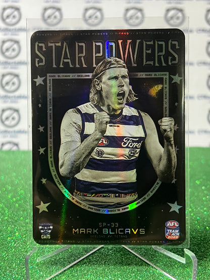 2025 AFL TEAMCOACH MARK BLICAVS # SP-33 STAR POWERS GEELONG CATS CARD