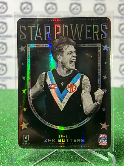 2025 AFL TEAMCOACH ZAK BUTTERS # SP-61 STAR POWERS PORT ADELAIDE CARD