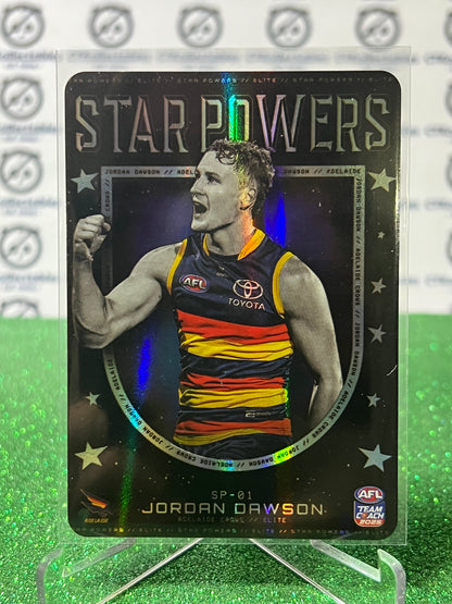 2025 AFL TEAMCOACH JORDAN DAWSON # SP-01 STAR POWERS ADELAIDE CROWS CARD