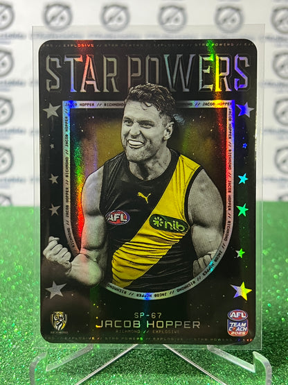 2025 AFL TEAMCOACH JACOB HOPPER # SP-67 STAR POWERS RICHMOND TIGERS CARD