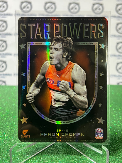 2025 AFL TEAMCOACH AARON CADMAN # SP-45 STAR POWERS GWS GIANTS CARD