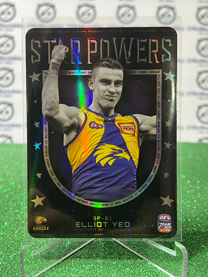 2025 AFL TEAMCOACH ELLIOT YEO # SP-81 STAR POWERS WEST COAST EAGLES CARD