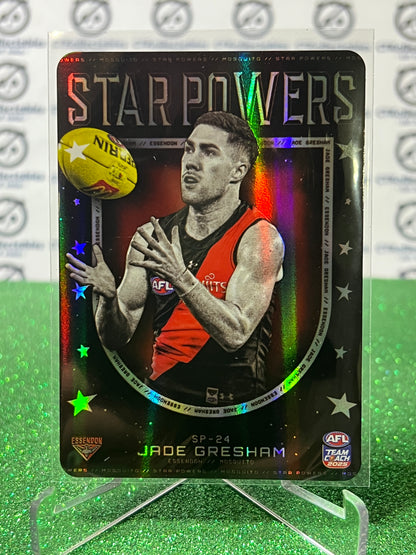 2025 AFL TEAMCOACH JADE GRESHAM # SP-24 STAR POWERS ESSENDON BOMBERS CARD