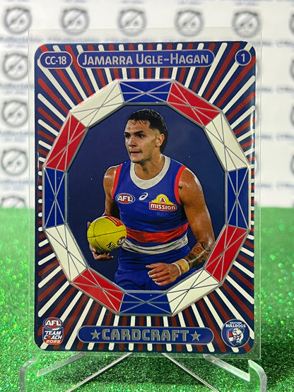 2025 AFL TEAMCOACH JAMARR UGLE-HAGAN # CC-18 CARDCRAFT ACTION WESTERN BULLDOGS CARD