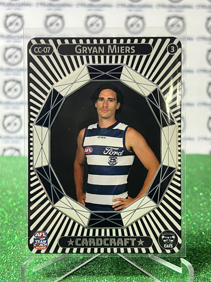 2025 AFL TEAMCOACH GRYAN MIERS # CC-07 CARDCRAFT PORTRAIT GEELONG CATS CARD