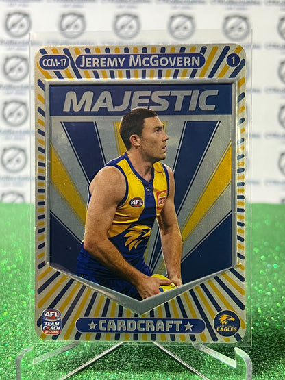 2025 AFL TEAMCOACH JEREMY McGOVERN # CCM-17 MAJESTIC ACTION WEST COAST EAGLES CARD
