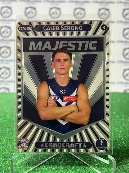 2025 AFL TEAMCOACH CALEB SERONG # CCM-06 MAJESTIC PORTRAIT FREMANTLE DOCKERS CARD