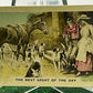 1924 CAVANDERS CIGARETTES CARD THE HOMELAND SERIES HAND COLOURED REAL PHOTOS # 8 THE BEST SPORT OF THE DAY HORSE RELATED